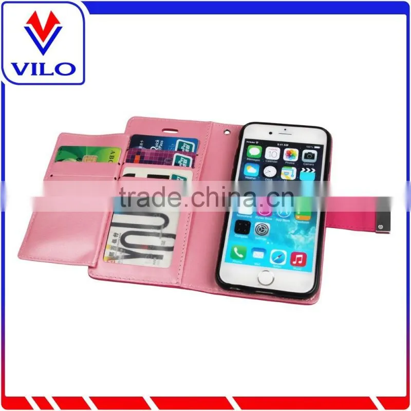 High Quality Ultra Slim Fashion Design PU Leather Wallet Case Cover For iPhone 6