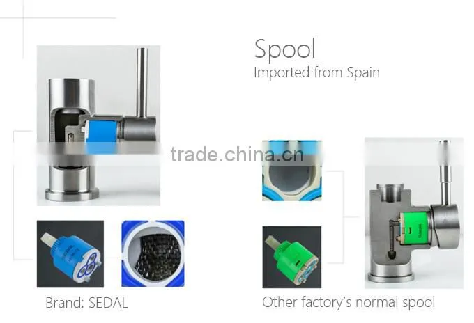 Durable precision ceramic disc cartridge stainless steel delta kitchen faucets