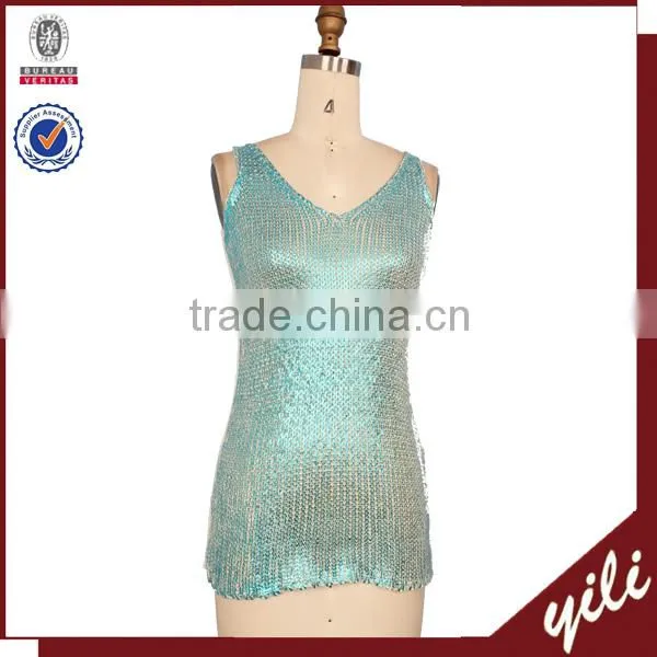 2014 fashion sexy ladies woolen yarn Sleeveless knitted tops
