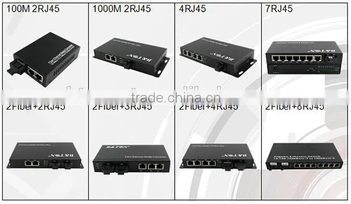 1000M Fiber Optical Ethernet Switch 2ports SFP+ 8ports RJ45 Ethernet Switch