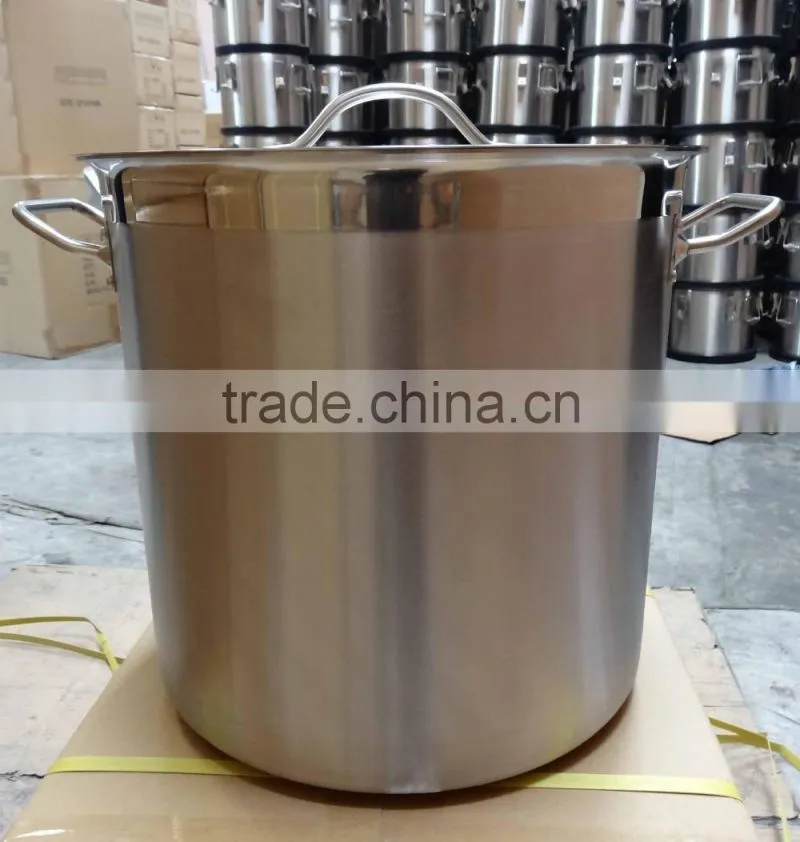 Good quality Induction Ready 12L-225L Stainless Steel Stock Pot Cookware