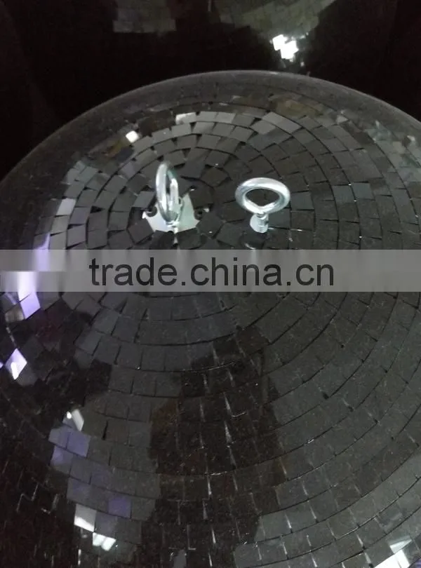 2016 haning rotating Safety Rotating fiberglass black mirror ball ornaments