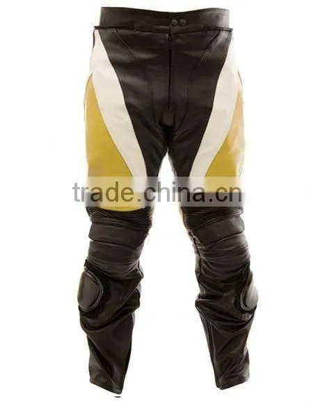 Mens Motorbike Leather Racing Pant