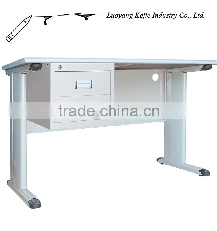 High Quality India Employee Steel Desk with Two Drawers Steel Frame Desk