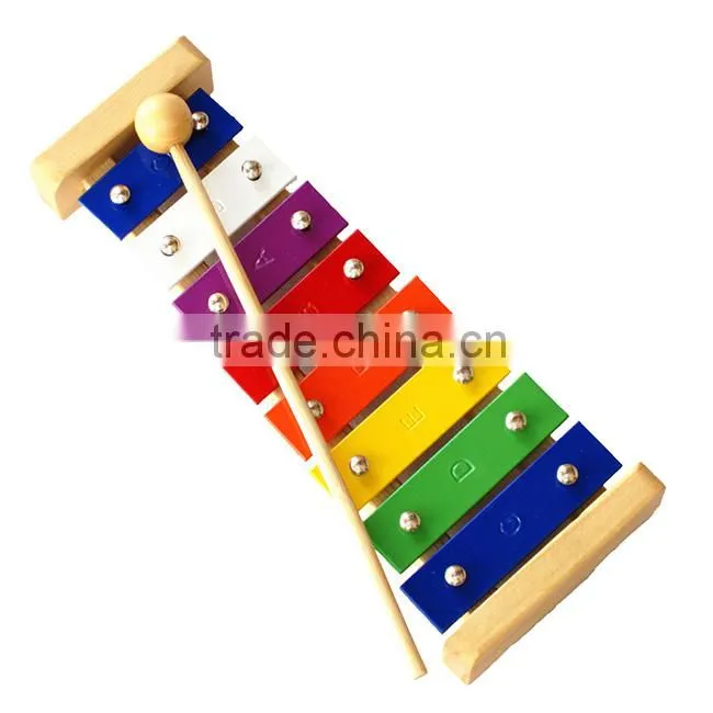 8 keys Xylophone,Wood toy musical instrument xylophone music notes