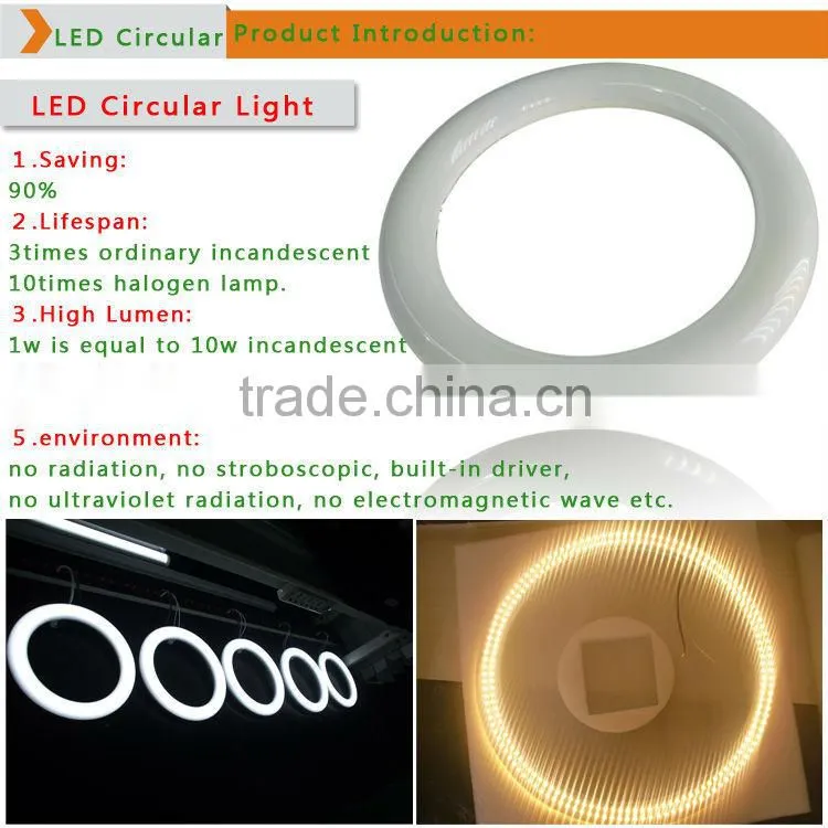 Frosted Cover T9 Circular Led Light partially prepared ceiling light from factory