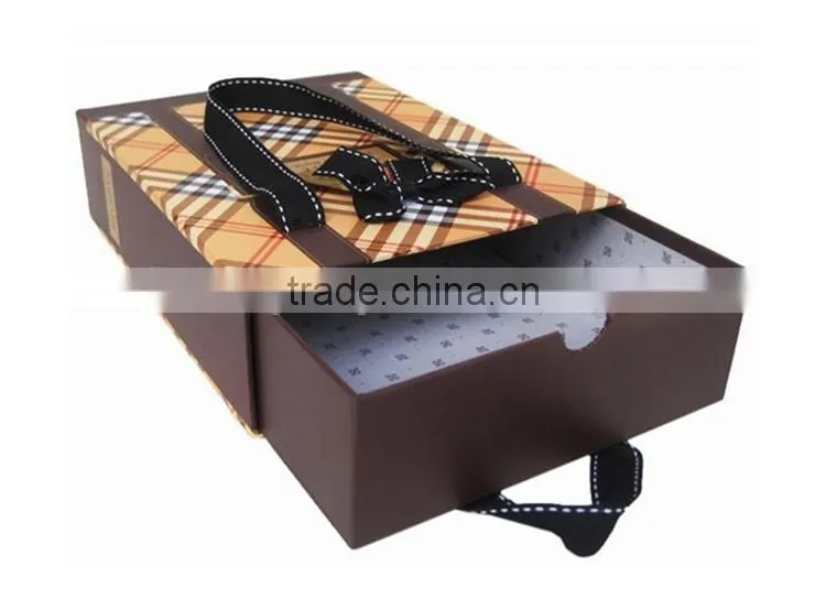Fashion cardboard classic storage shoe drawer box