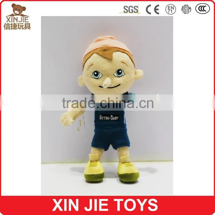 12inch knitted doll custom cute knitted fabric doll funny boy doll for kids