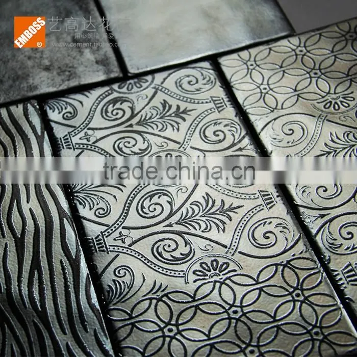 EMBOSS 100*200mm rustic metal ceramic kitchen tile porcelain floor tile