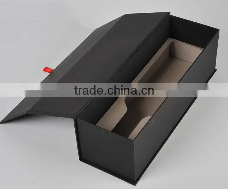 Matt black cardboard wine paper box