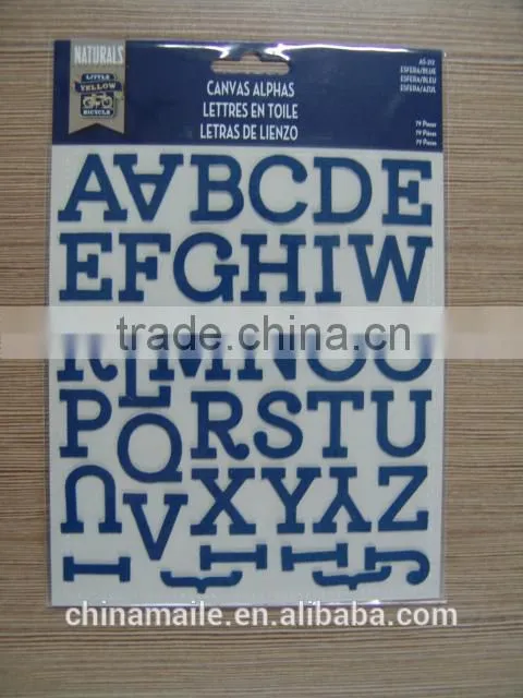 DIY decoration washable canvas fabric sticker for promotion gift