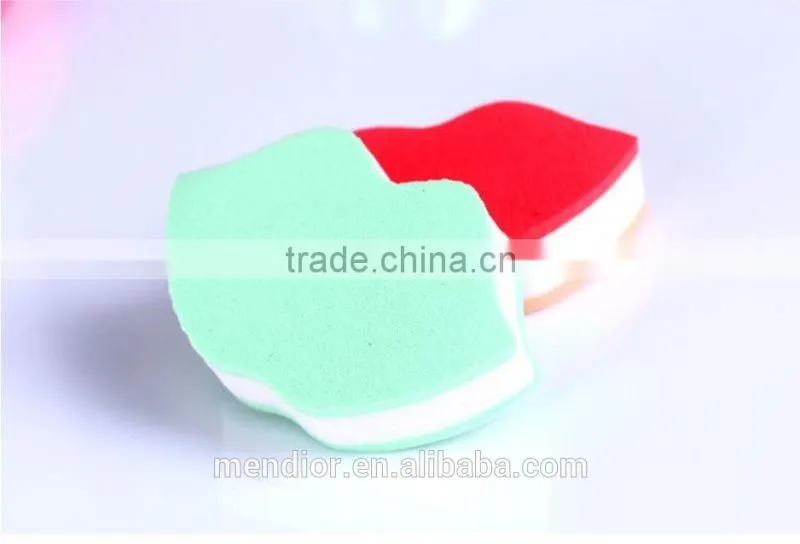 Mendior Big mouth Red lip Cosmetic Sponge Powder Puff For Both Wet And Dry Dual-Use 2pcs wholesale/OEM/ODM