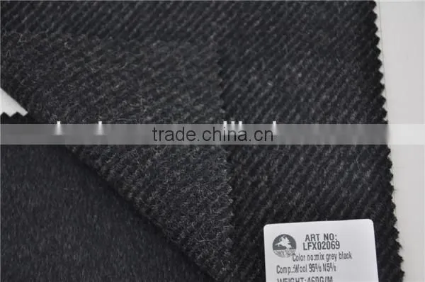 Wholesale high quality twill wool nylon woolen tweed pattern fabric