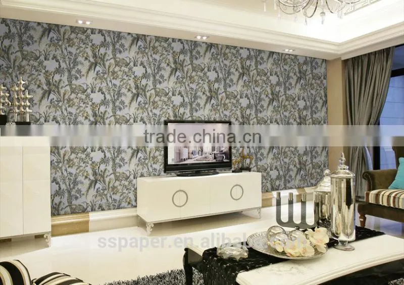 natural material Pvc Wallpaper 3d glow in the dark wallpaper