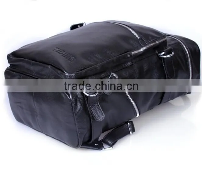 2016 fashion design backpack portable leather backpack large capacity men's bag
