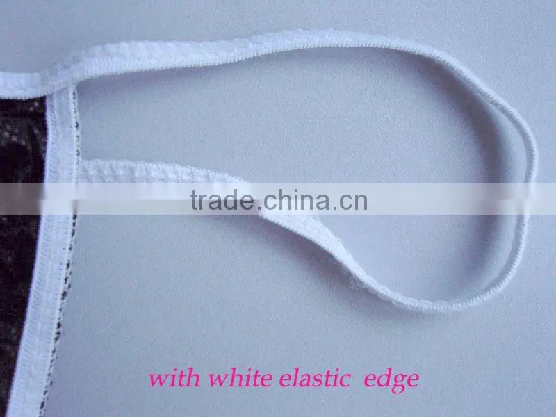 Disposable Sexy Thongs with White Elastic Edge