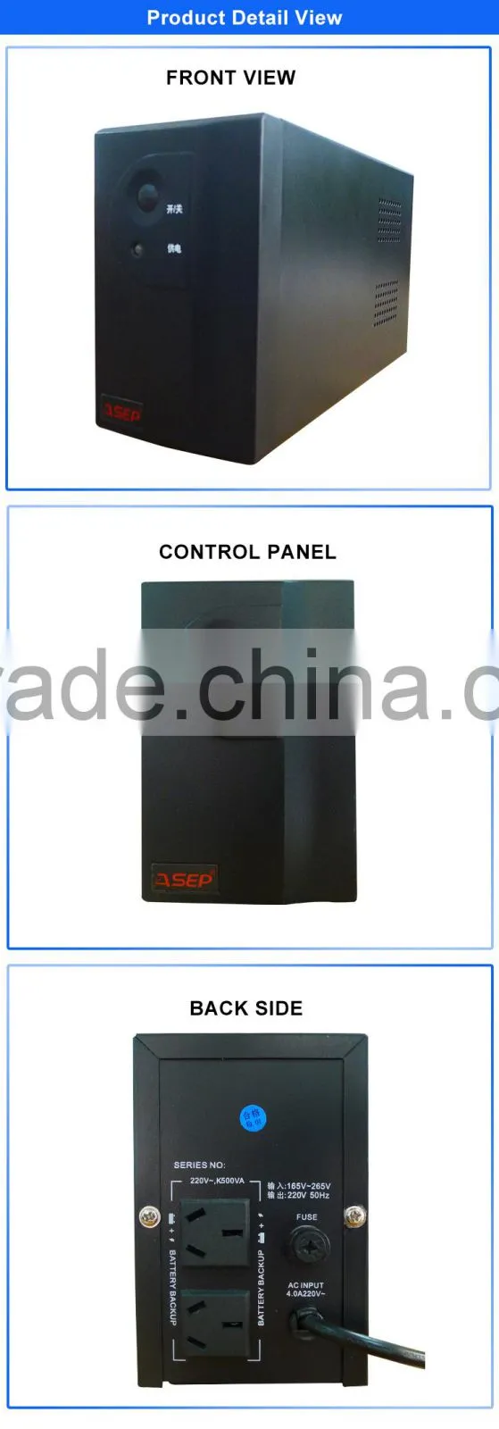 Offline UPS with CPU controlling and AVR protecting function specially for computer UPS.