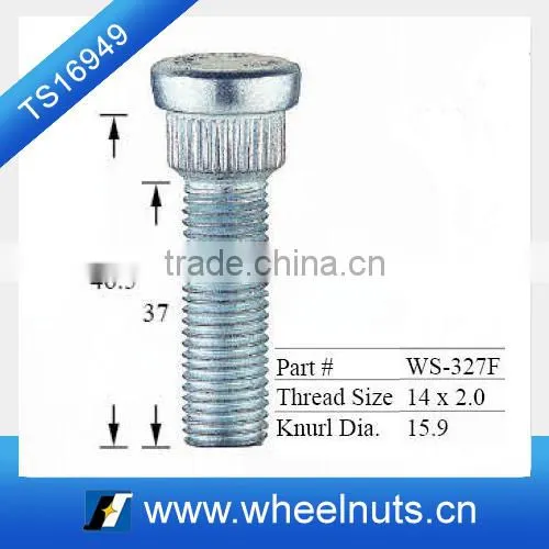 15.9mm wheel knurl tuxedo studs