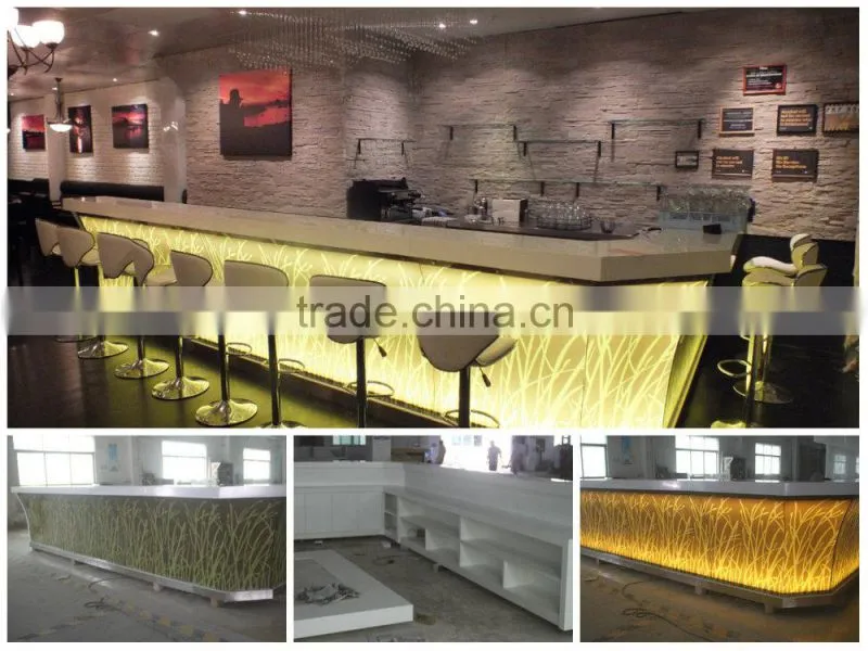 2014 TW Modern And Decorative Led cafe bar counter design
