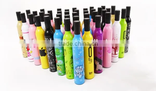 Logo Print Custom Wine Bottle Umbrella