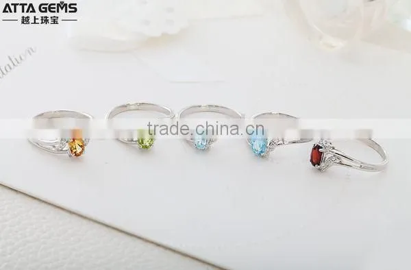 Narutal gemstones ring silver 925 ring fashion designs