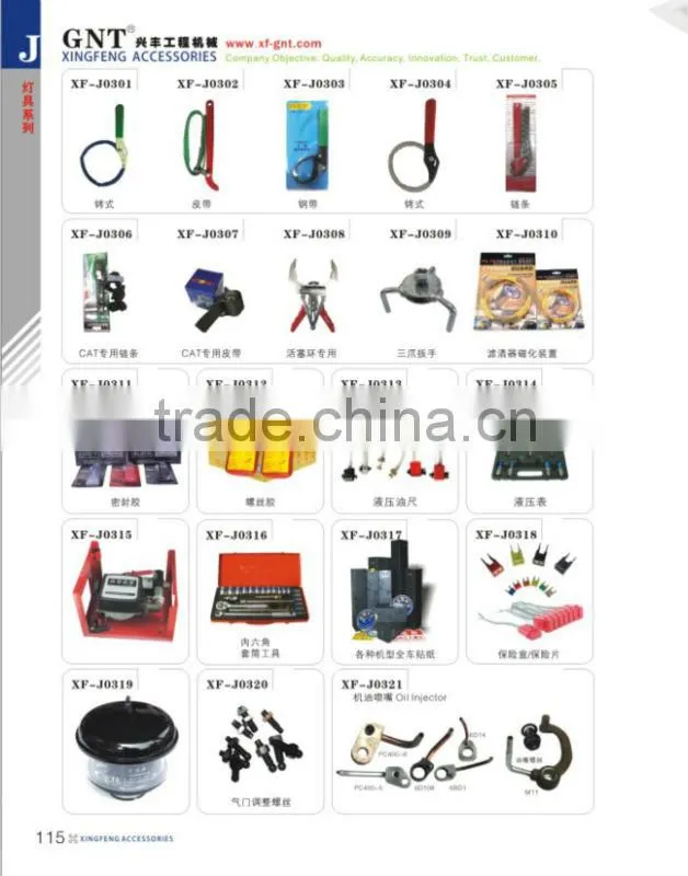excavator spare parts Glass bolt