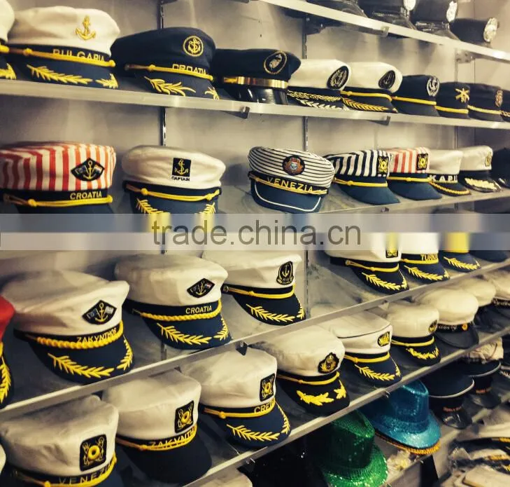 High Quality Navy Captain Sailor Hat With Stock