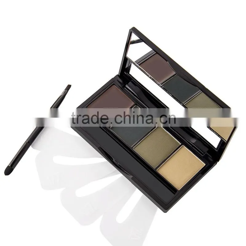 value makers logo 4 Color Eyebrow Powder Palette and eyebrow stencil