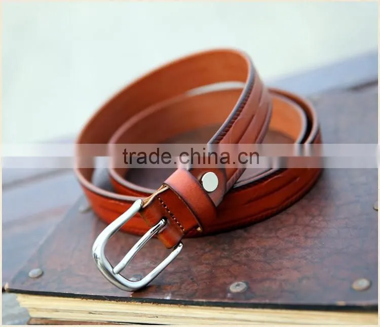 Vintage genuine leather belt for women