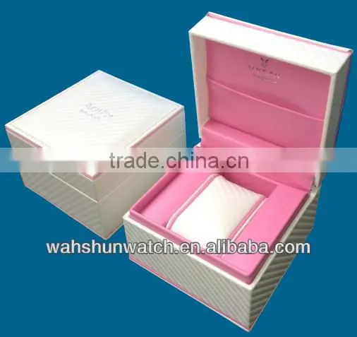 Black or White Color Genuine Leather Watch box