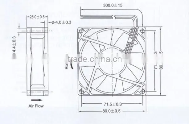 12v dc brushless fan 80mm