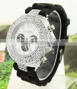 wholesale diamond silicone men's watch