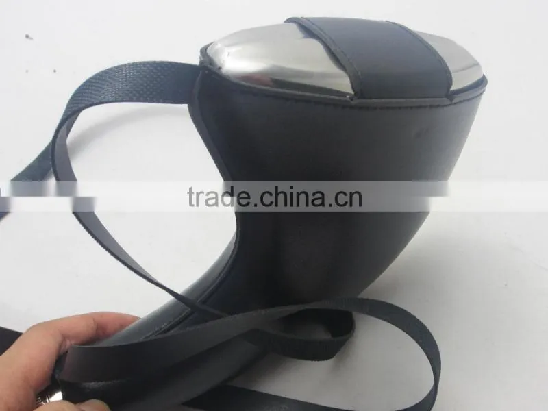 Manufacturer's patent unique style ox horn type hip flask