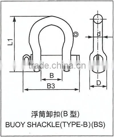 Buoy Anchor Shackles steel u2 u3 shackle