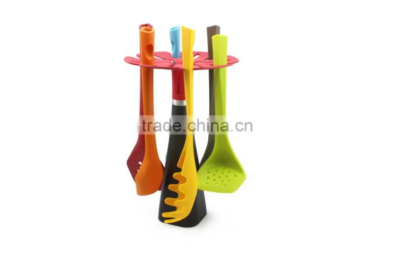 Cooking Kitchenware Personalized 6 PCS beautiful Nylon Kitchen Utensils for standard kitchen jobs