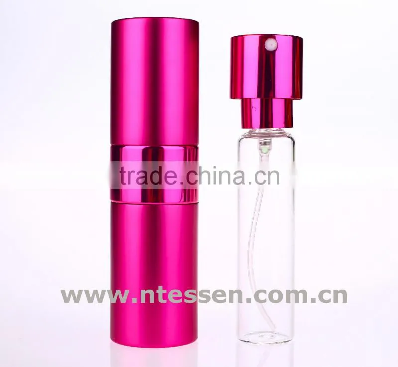 15ml Colorful Refillable Twist Up Aluminium Perfume Atomizer