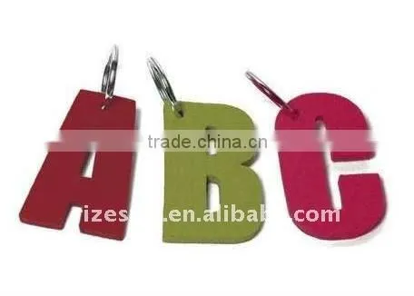 Customized logo printed felt keychain