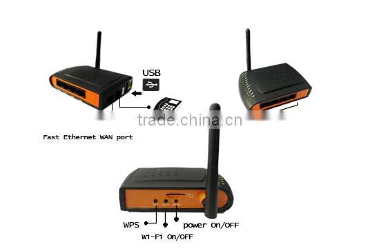 G201N4 Mini desk wireless VoIP ATA 5 RJ 45 ports 1 RJ11 ports