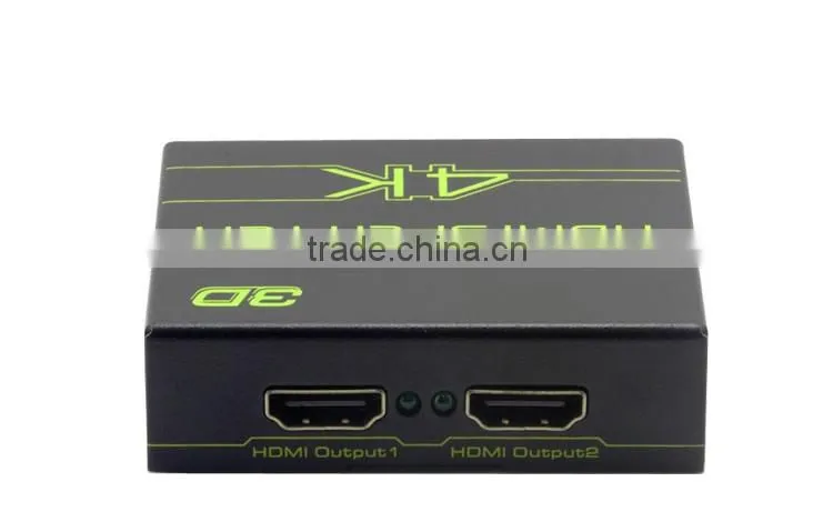 high speed mini 2 port HDMI splitter Converter 1x2 support 3D 1080P