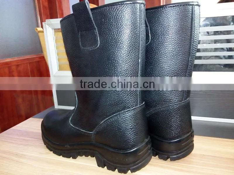 industrial cheap workman's steel toe brand stylish PU outsole safety boots with artificial wool for winter