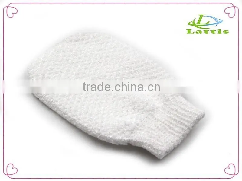 Bamboo fiber body cleaning bath shower gloves