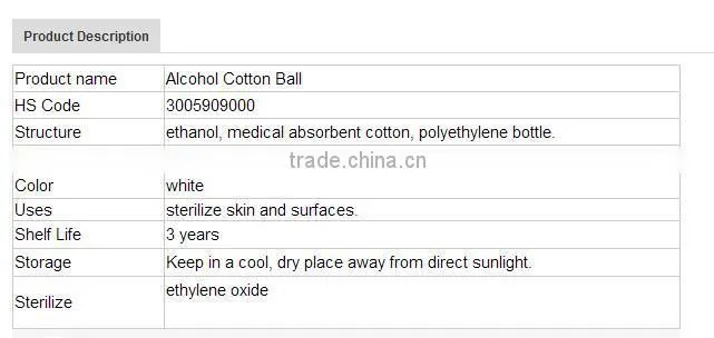 sterilize alcohol cotton ball, medical alcohol disinfection cotton ball
