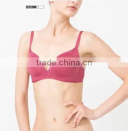 2014 new arrival ladies underwear seamless wireless soft comfortable bra