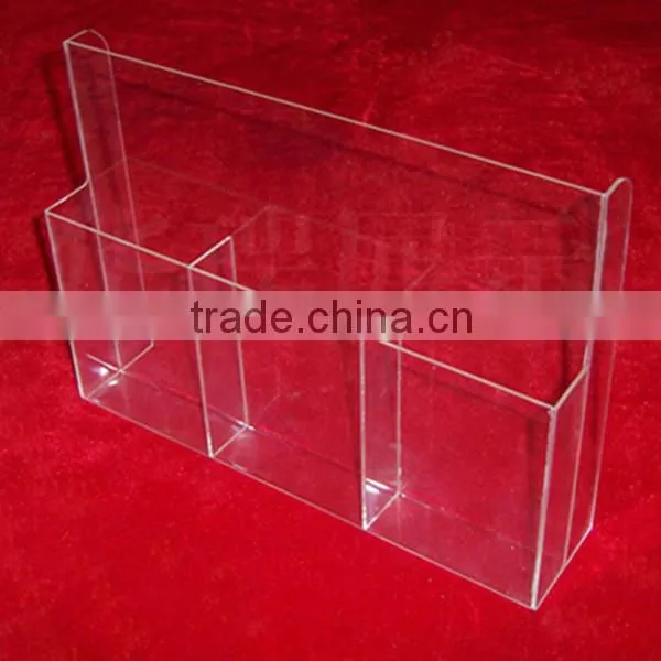 Factory directly price for acrylic brochure holder with business card pocket of Shenzhen