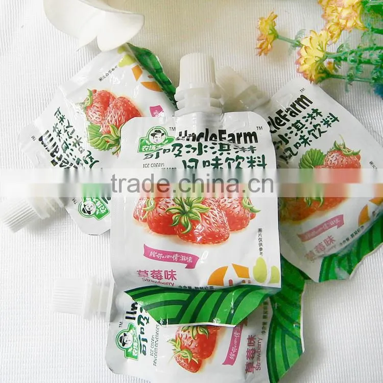 Plastic food grade standing spout pouch made in China