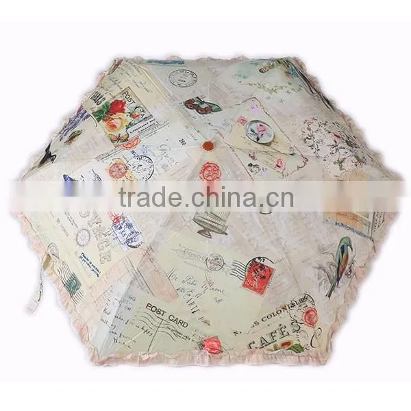 Fashional folding lace umbrella