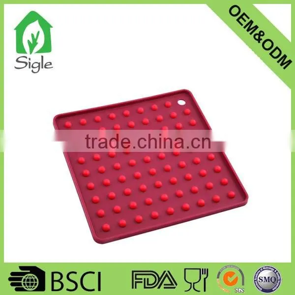 OEM ODM heat resisitant silicone sqaure points shape silicone dish drying mat holder sheets