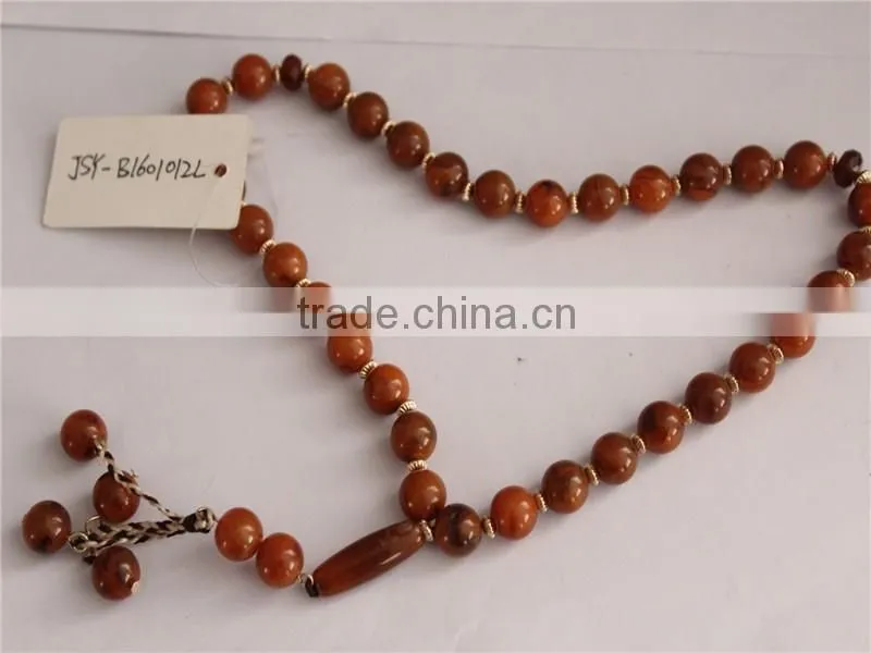 New design red color acrylic beads necklace women necklace jewerly