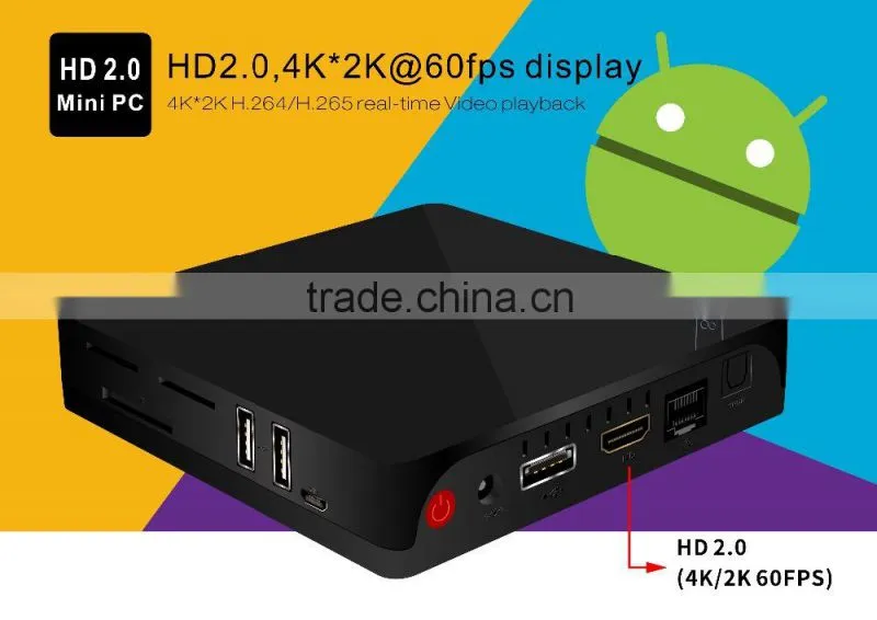 Android 5.1.1 tv box I68 TV BOX 8GB NAND FLASH RK3368 64bits Octa core Cor tex A53