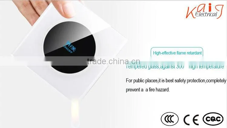 single smart touch screen wall plate light switch 1000w